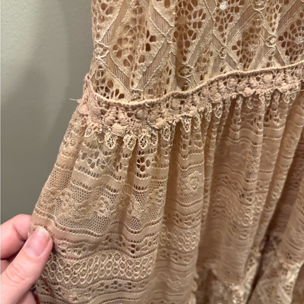 🔥 2/$10 3/12$ Altar'd State Lace large pink Mini Dress - Picture 4 of 7